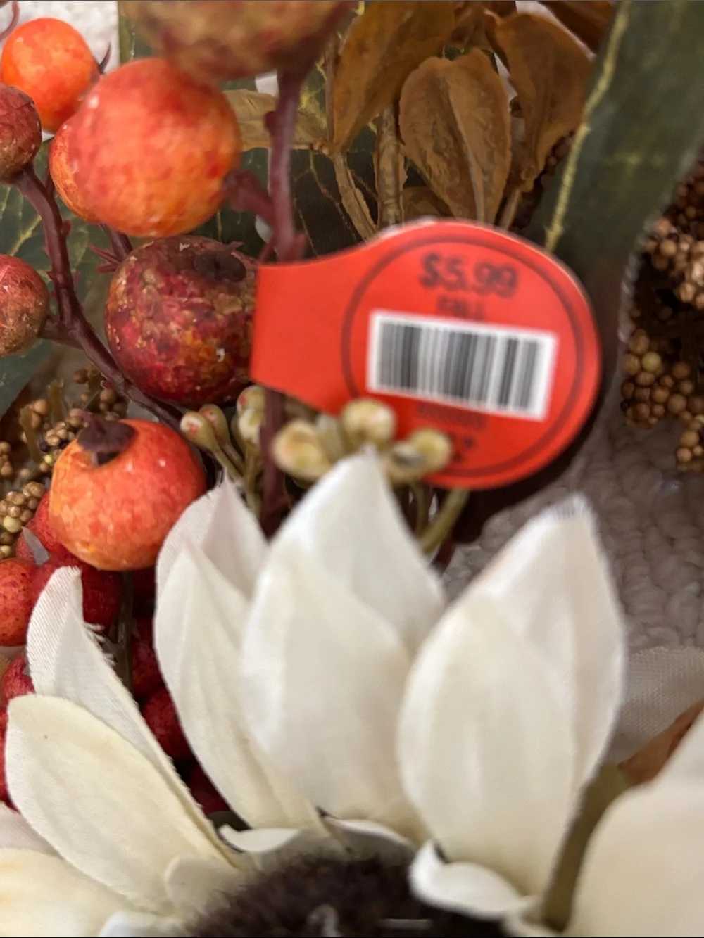 Fall decorations Sunflower and Autumn Berry flower pick Set of 6 Hobby Lobby